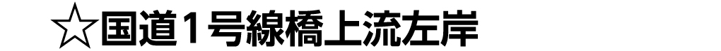 ☆国道１号線橋上流左岸